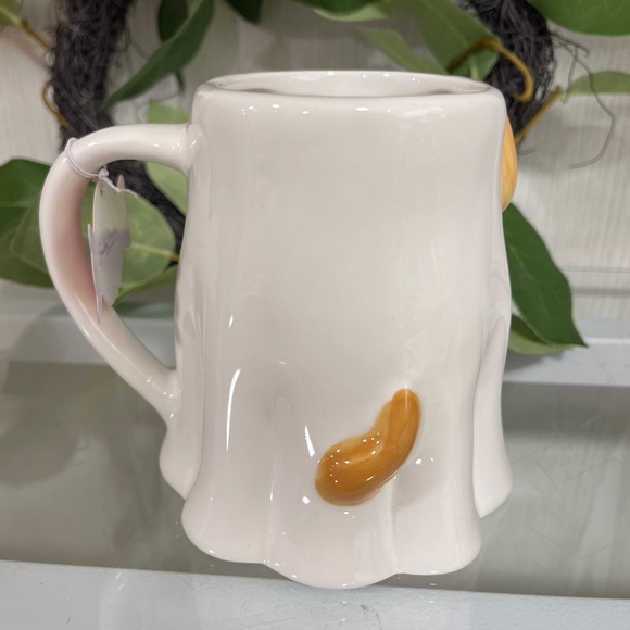 Halloween Ghost Dog Mug Trick or Treat Bag 🎃 Handpainted Ceramic Coffee Mug NWT - Picture 3 of 5